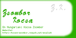 zsombor kocsa business card